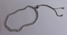 Delicate Fine QVC Sterling Silver 925 Diamonique CZ Friendship Bracelet Gorgeous