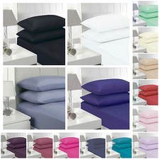 EXTRA DEEP FITTED SHEETS 16”/40 CM NON IRON SINGLE DOUBLE KING SUPER KING PILLOW
