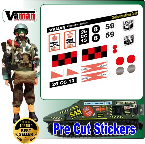 Action man stickers - (die, cut)