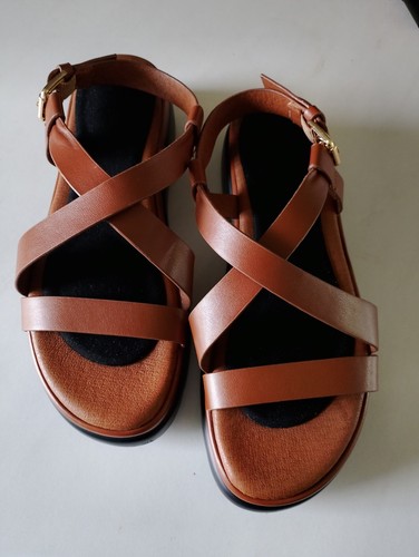Tan faux leather crossover - tan,