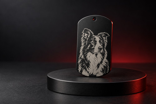 Black stainless steel engraved - steel,