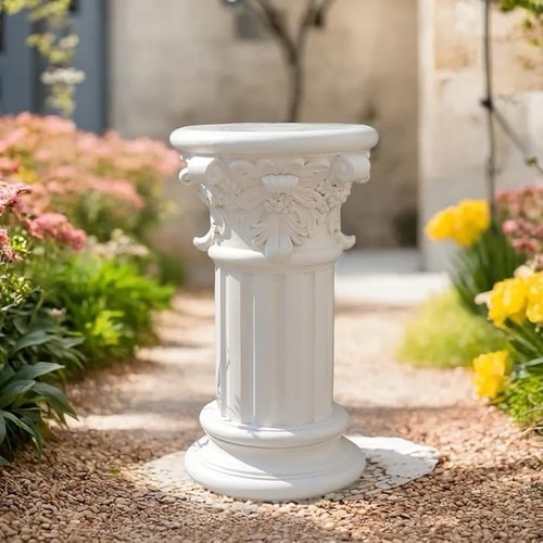 White roman column - white, pedestal