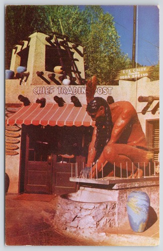 Postcard statue indian man - postcard,