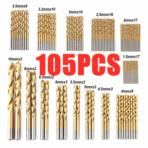 105pc hss gold cobalt - gold, jobber