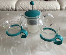 Bodum Glass Tea Infuser Pot With Tea Cups