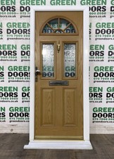 BROWN COMPOSITE FRONT DOOR WOODGRAIN DOUBLE GLAZED CAROLINA EXTERNAL EXTERIOR