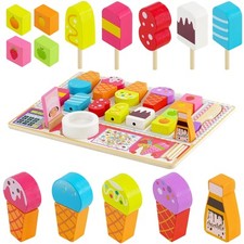 Kids Wooden Ice Cream Shop Set