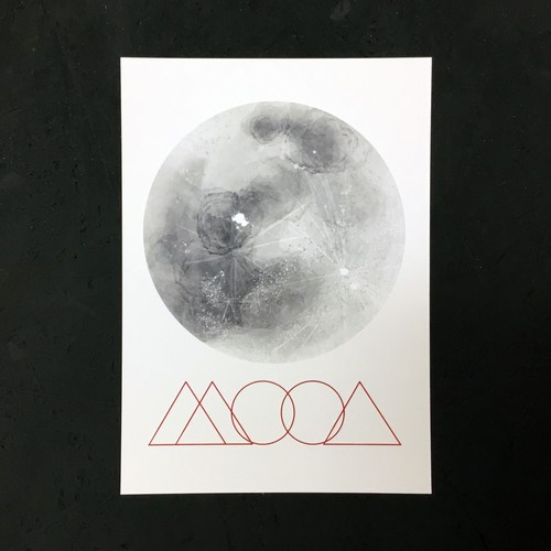 Abstract moon art print signed - moon,