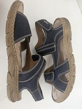 Josef Seibel Sandals Womens Dark Blue UK Size 8 Leather Flat Shoes