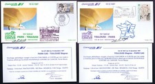 '87 TWO AF CONCORDE FLT COVERS SIGNED Cpt MACHAVOINE_PARIS-TOULOUSE & RTN_RAR