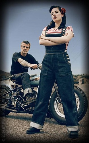 Rumble59 denim dungarees - rumble59, dungarees,pin