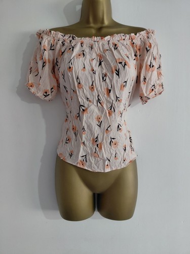 Peach flowy floral print - flowy, off
