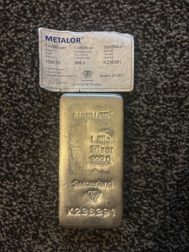 Metalor silver bullion bar - silver,
