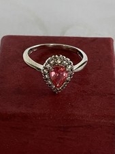 9ct white gold padparadscha - white,