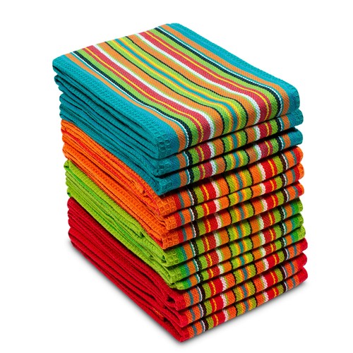 Salsa stripe kitchen towels - salsa,