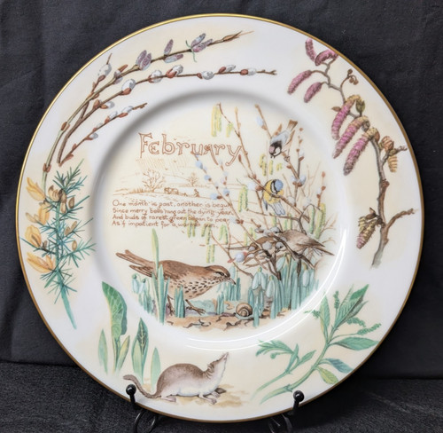 Caverswall february plate - caverswall,