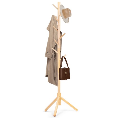 Solid wooden coat rack - wooden,