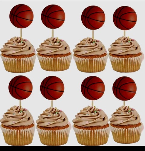 Basketball cupcake picks - x,