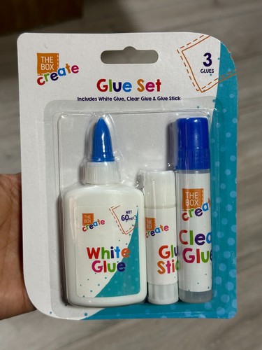 Piece glue set - glue, card