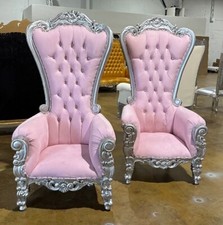 Throne Chair Pink Gold 63"