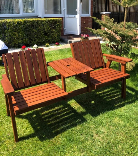 Rustic garden bench companion - bench,