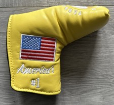 Pebble Beach Golf Putter Head Cover - Yellow - New