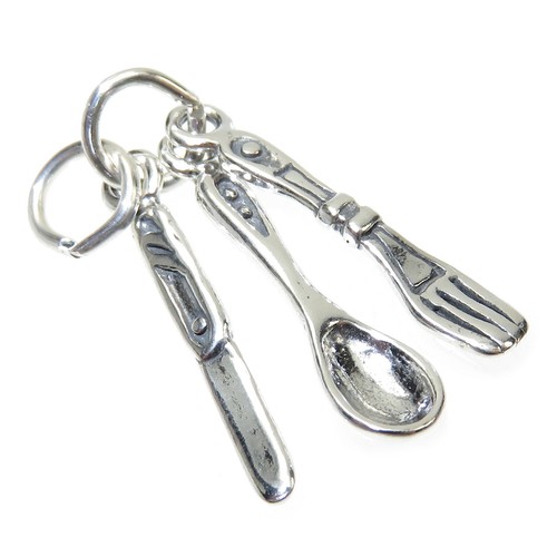 Knife fork and spoon sterling - and,