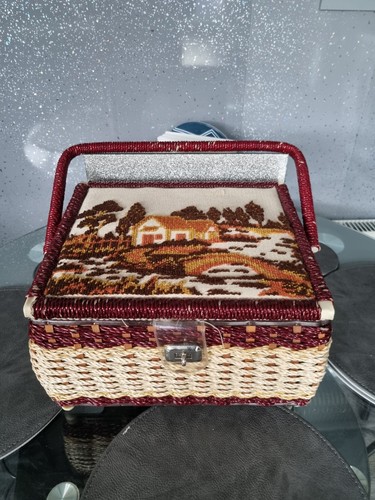 Vintage sewing basket - vintage,