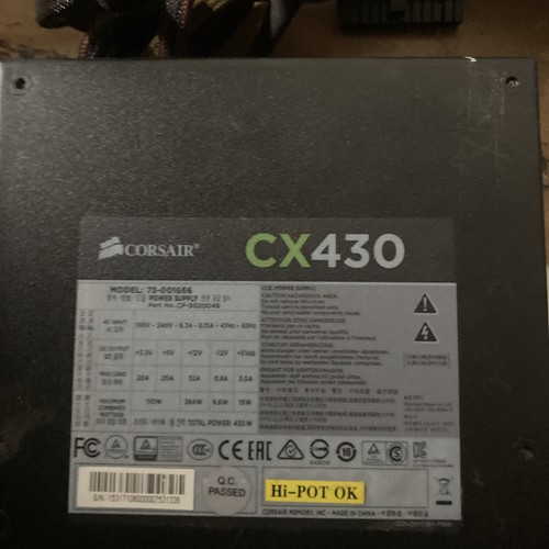 Corsair cx430 power - cx430, supply