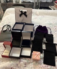 Assorted Bundle of Jewellery Pouches Boxes And Gift Bags Immaculate 