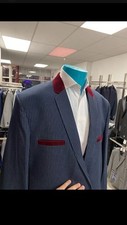 blue pinstripe teddy boy drape