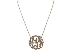 Argento Vivo 302282 Personalized Large 3-Initial Letter Monogram Necklace "APN"