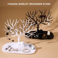 Ring Necklace Earring Deer Tree Stand Holder Show Rack Jewelry Display Organizer