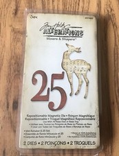 Tim Holtz *MINI REINDEER & 25 SET* Alterations Movers & Shapers Christmas 657493