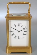 JACOT CARRIAGE CLOCK large antique French, beautiful condition, not running long