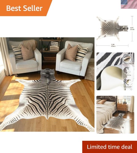 Zebra rug faux hide - zebra,
