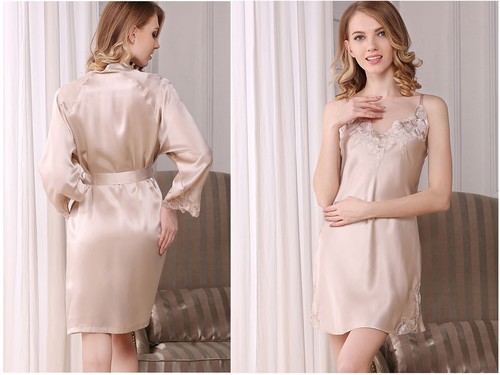 Women single long robe silk - long, robe,silk