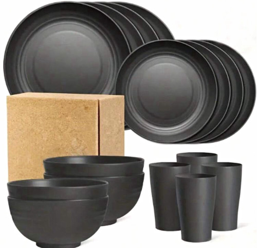 Black matt dinner set - pp,