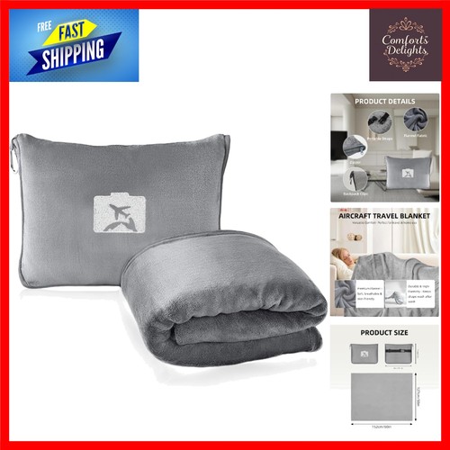 Plush travel blanket - plush, 2-in-1