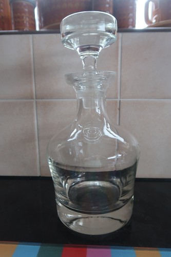 Glass decanter with - decanter, stopper