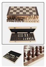 Large Chess Wooden Set Folding