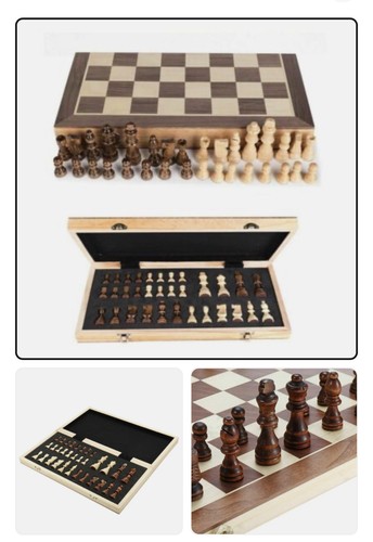 Large chess wooden set - set, folding