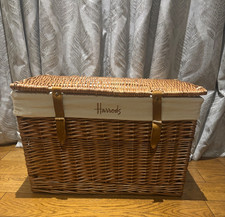 Large Harrods wicker basket