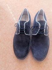 Moshulu Mens Blue Navy Suede Derby Shoes Size 11 (45) RRP £99