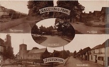 POSTCARD  STEVENTON VILLAGE - GREETINGS - MULTI VIEW - RP - CIRCA 1915