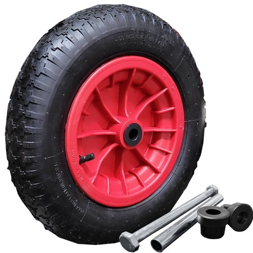 Red pneumatic wheelbarrow - pneumatic,