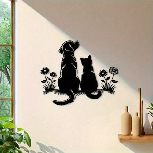 Minimalist black dog cat - minimalist,