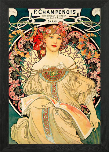 Poster mucha art - poster, nouveau