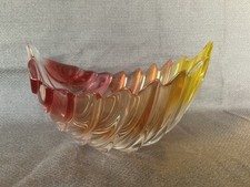 Walther Glass Barca Fall Leaf Shaped Bowl German Autumn