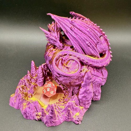 Sleepy dragon dice tower - dragon,